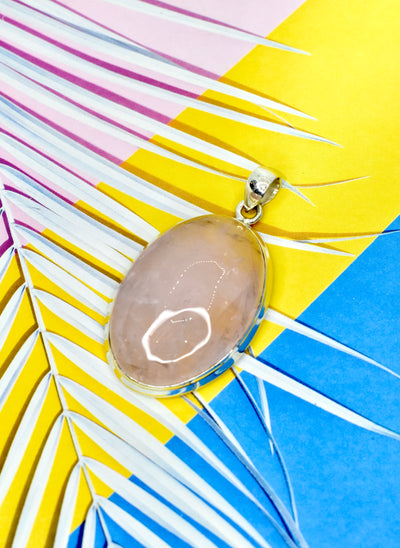 Rose Quartz Oval Pendant