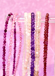 Amethyst Micro Cut Bead Bracelet