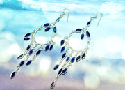 Amethyst Boho Silver Earrings