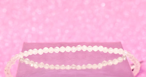 Moonstone Micro Cut Bead Bracelet