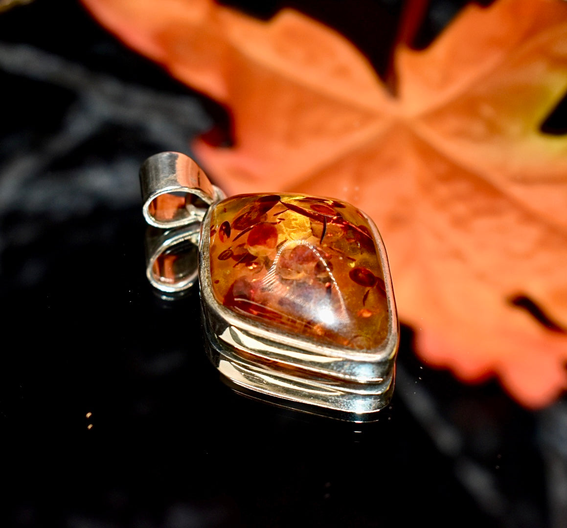 Free Form Amber Pendant