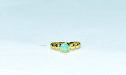 Aqua Chalcedony Gold Ring