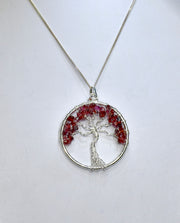 Garnet Tree of Life Pendant