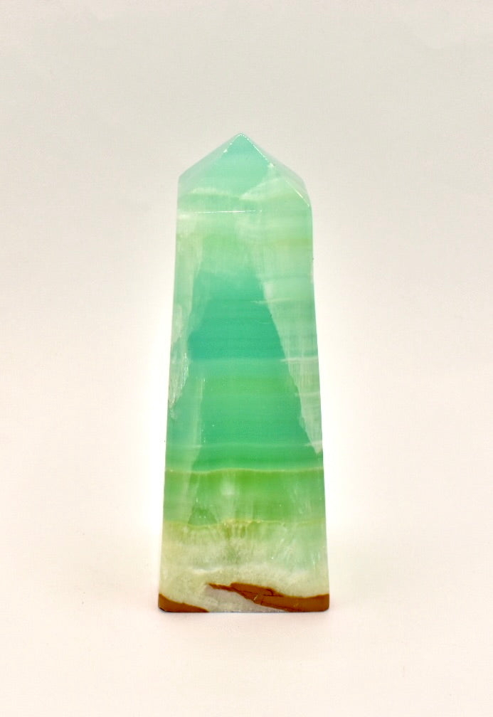 Green Calcite Point