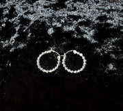 Silver Detail Hoop Earrings