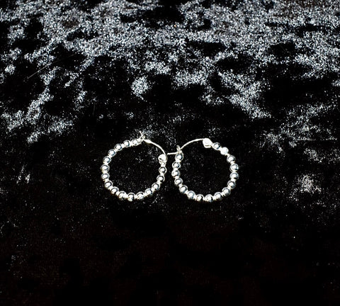 Silver Detail Hoop Earrings