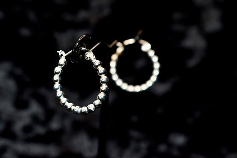 Silver Detail Hoop Earrings