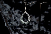Silver Pattern Drop Earrings