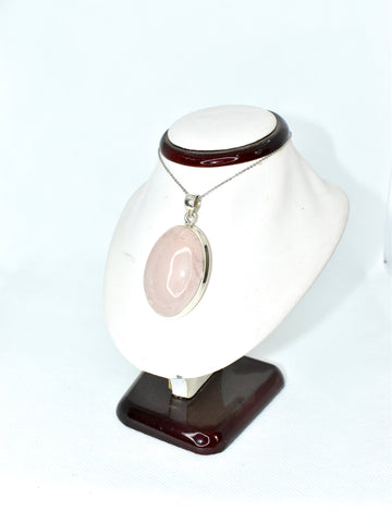 Rose Quartz Oval Pendant