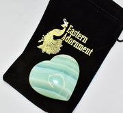 Green Calcite Heart
