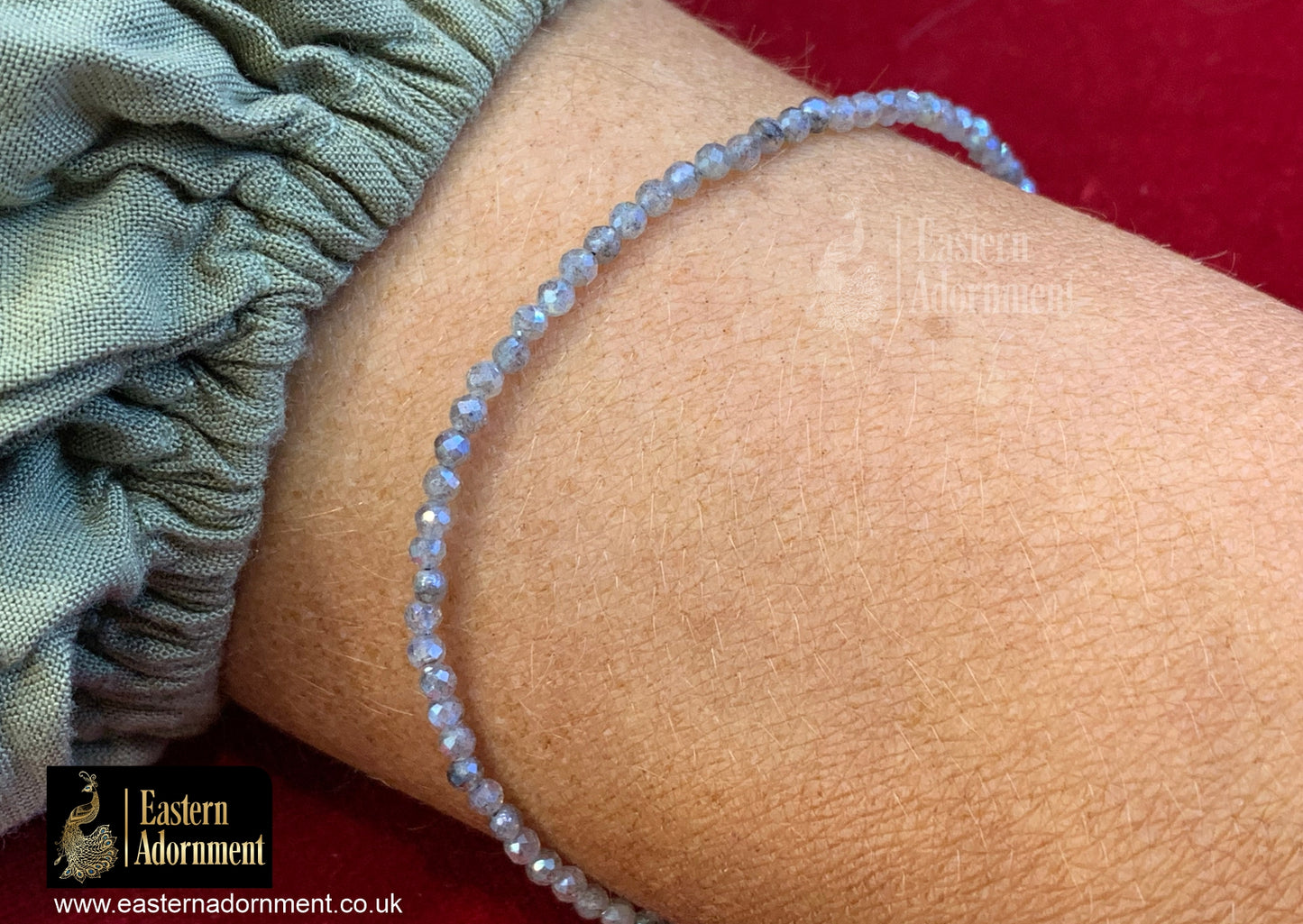 Labradorite Micro Cut Bead Bracelet