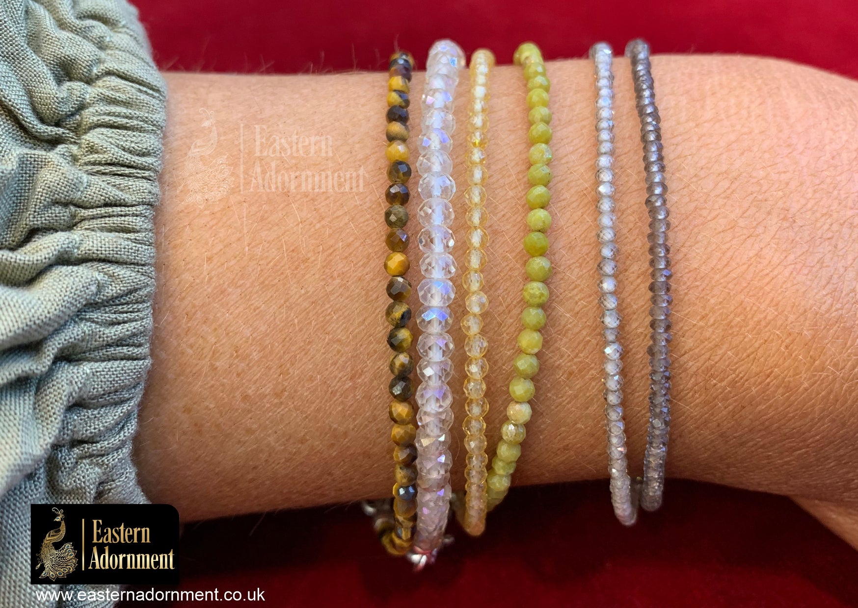 Citrine Micro Cut Bead Bracelet