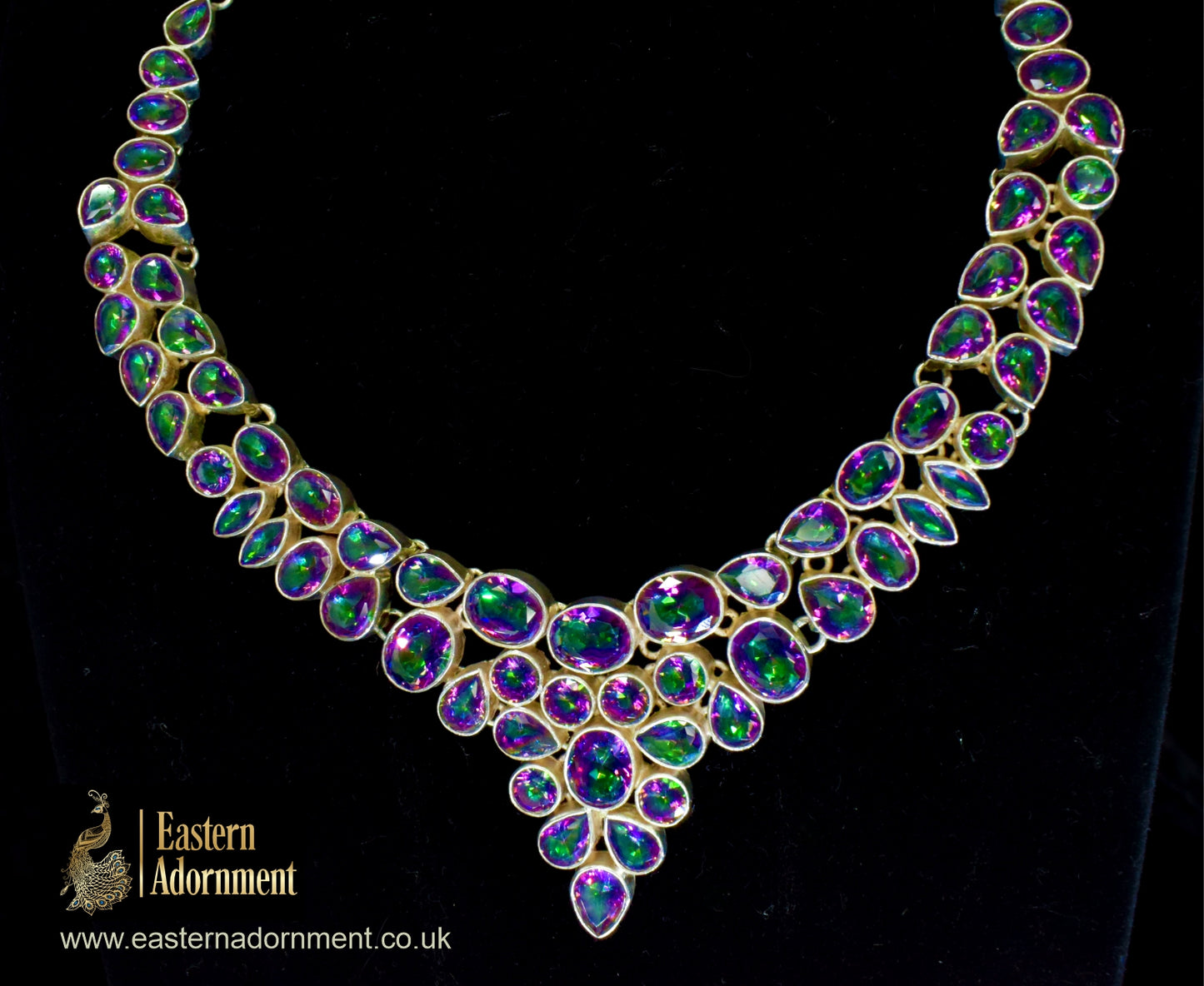 Mystic Topaz Statement Collar Necklace