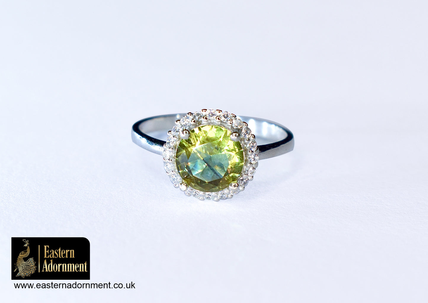 Alexandrite and CZ Ring