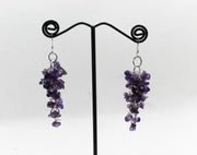 Amethyst Cluster Crystal Earrings