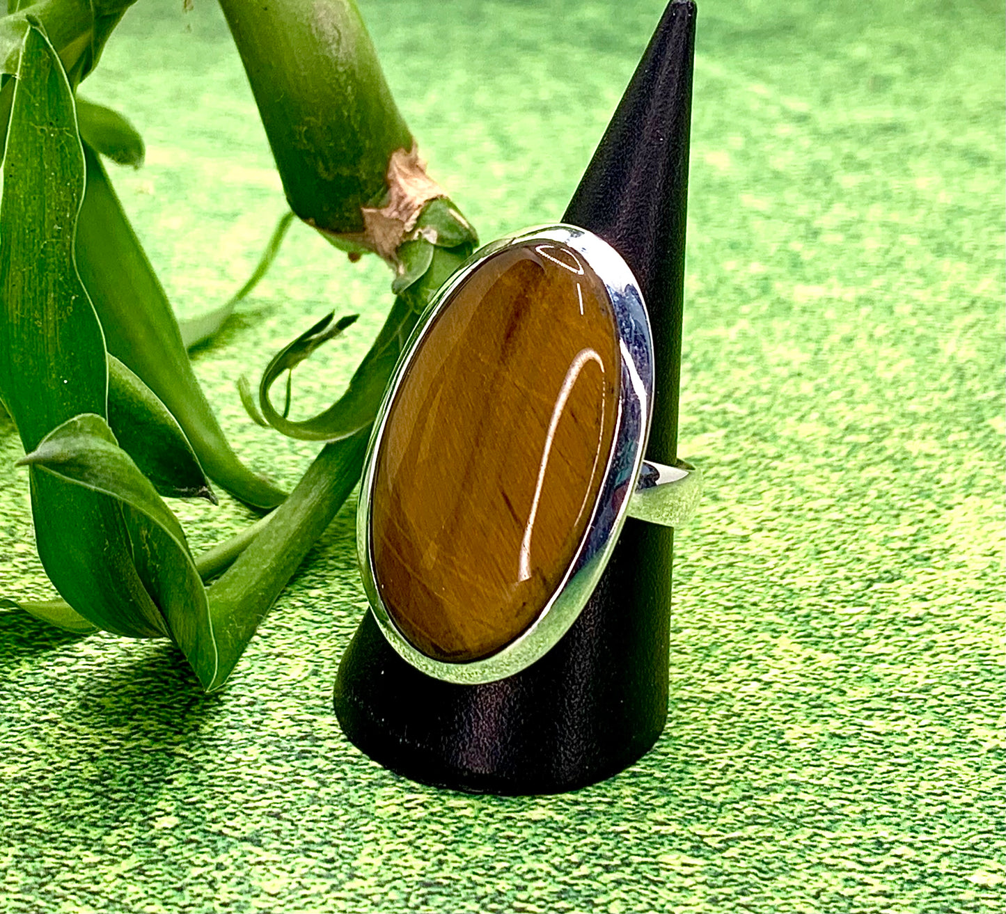 Golden Tiger's Eye Large Oval Ring