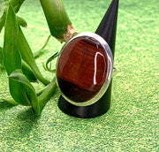 Red Tiger's Oval Eye Ring