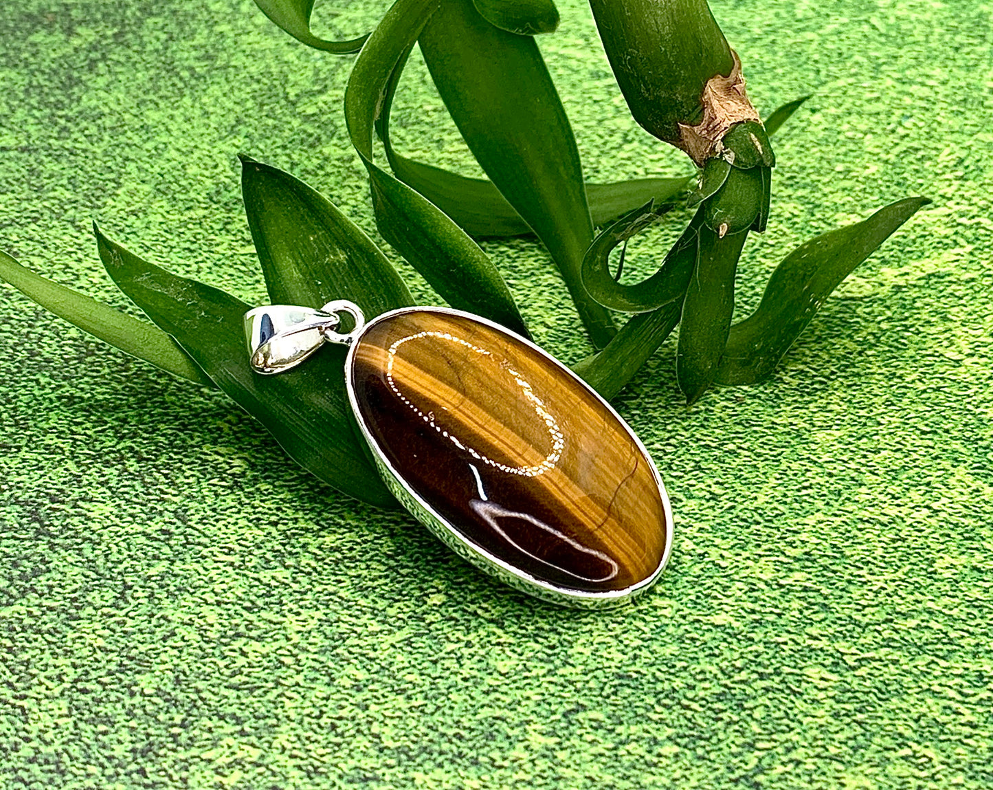 Golden Tiger’s Eye small pendant  set in 925 silver