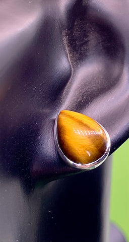 Golden Tiger's Eye Stud Earrings.