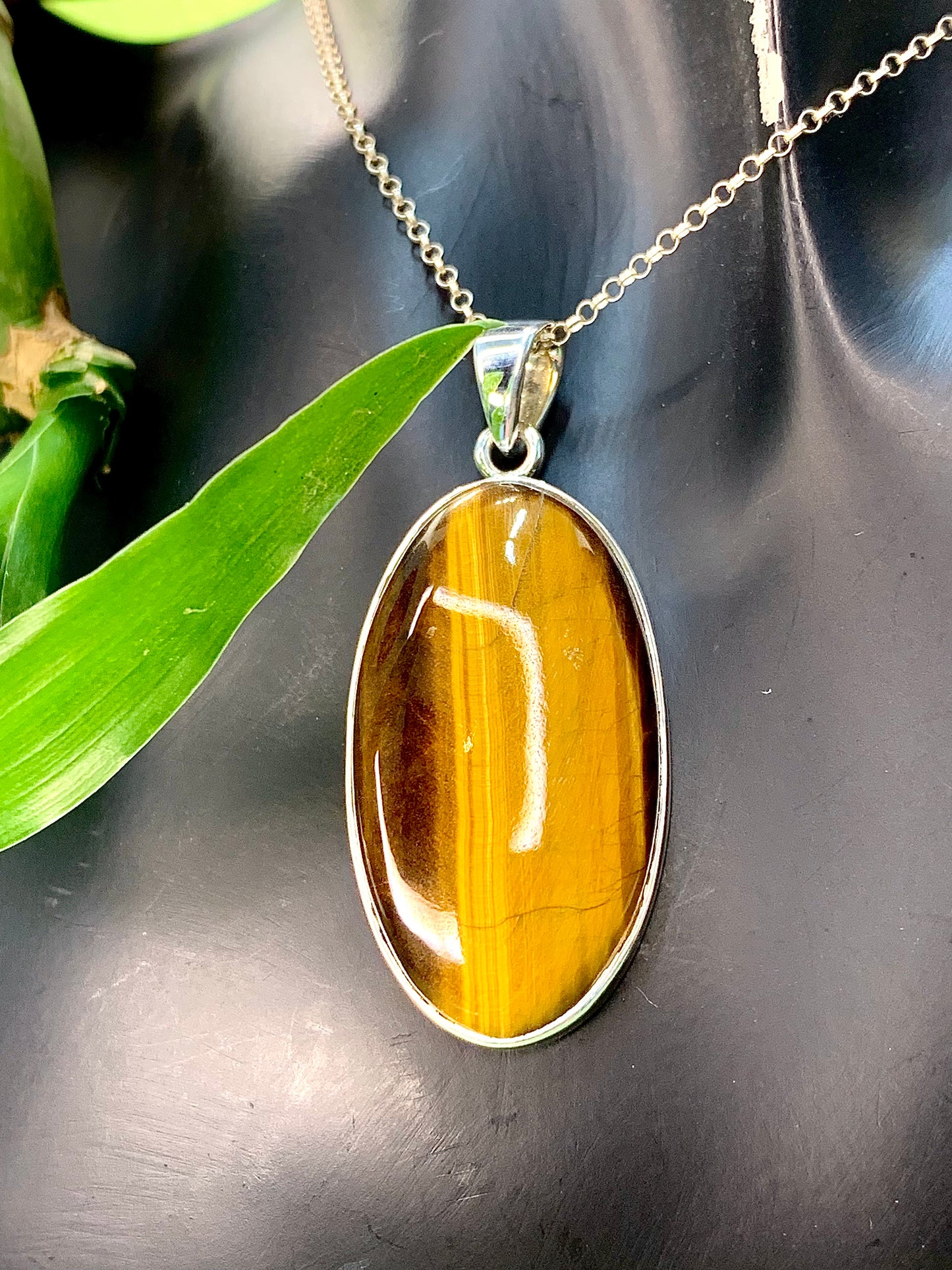 Golden Tiger's Eye Small Oval Pendant