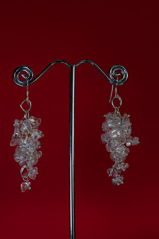 Clear Quartz Cluster Earrings