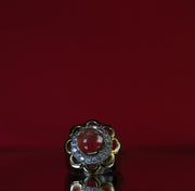 Yellow Topaz Flower Ring