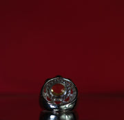 Yellow Topaz Flower Ring