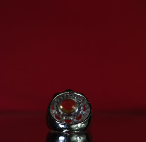 Yellow Topaz Flower Ring