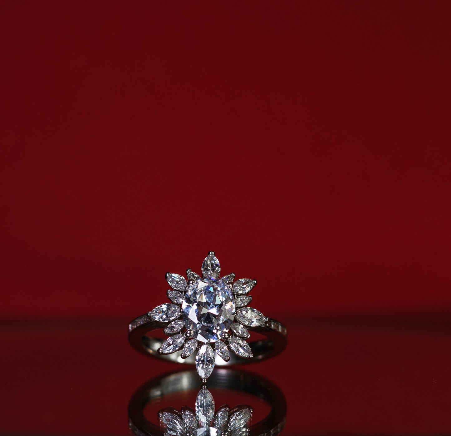 CZ Starburst Ring