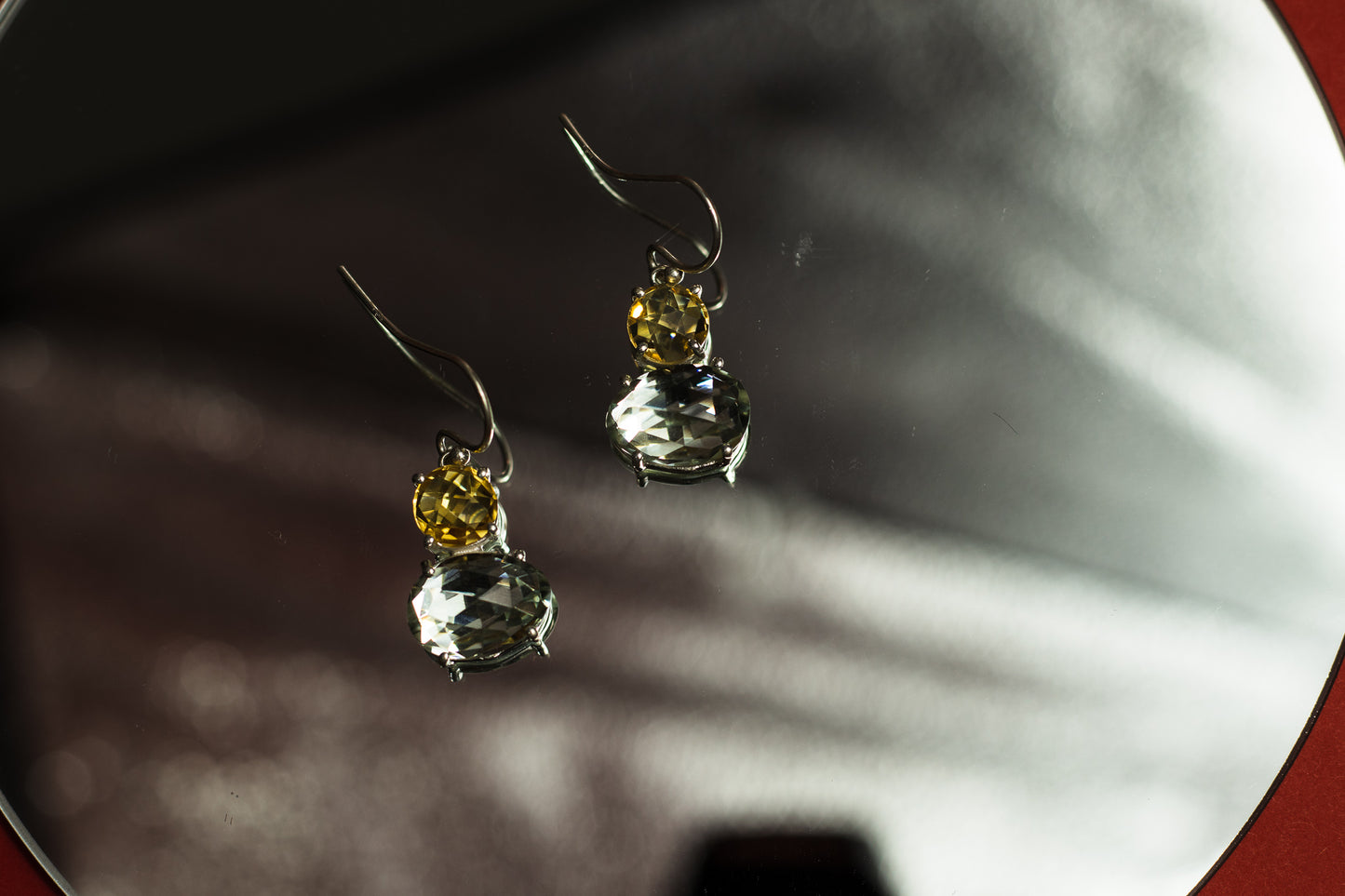 Citrine and Clear Quartz Earrings