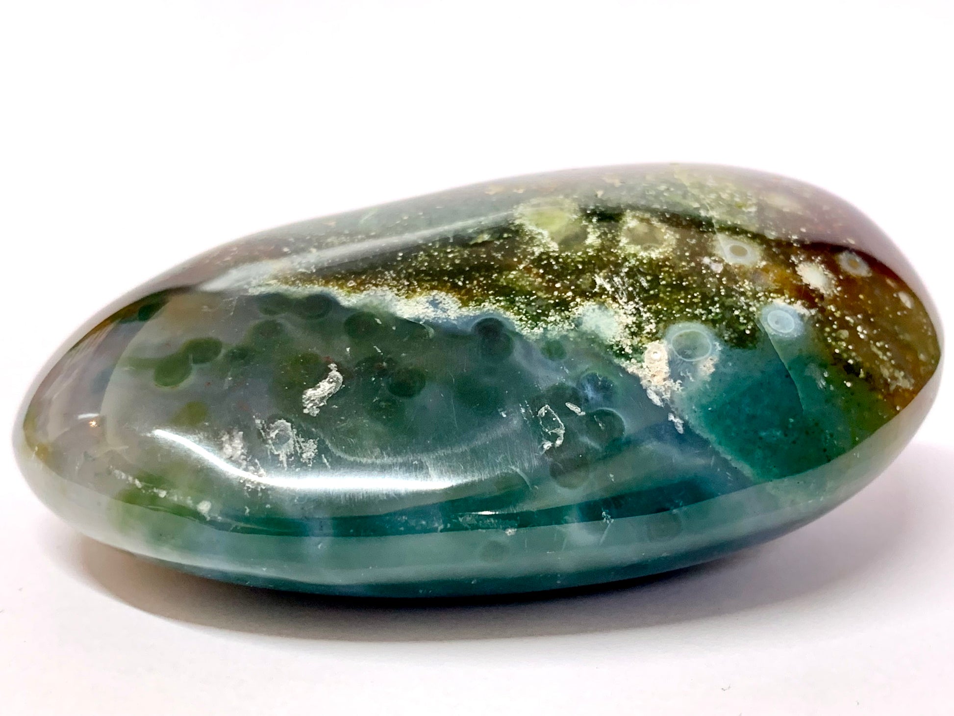 Green Moss Agate Cabochon Crystal