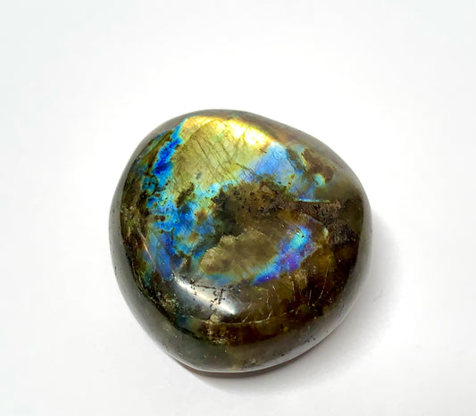 Yellow and Blue Flash Labradorite Cabochon Crystal