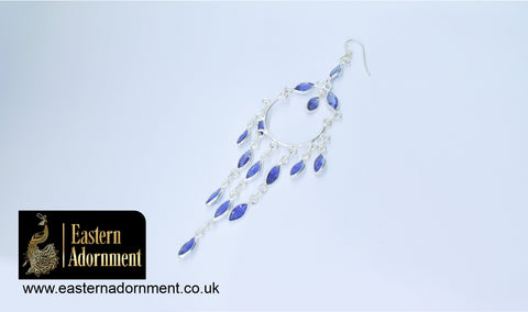 Amethyst Boho Silver Earrings