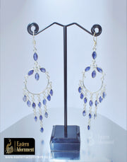 Amethyst Boho Silver Earrings