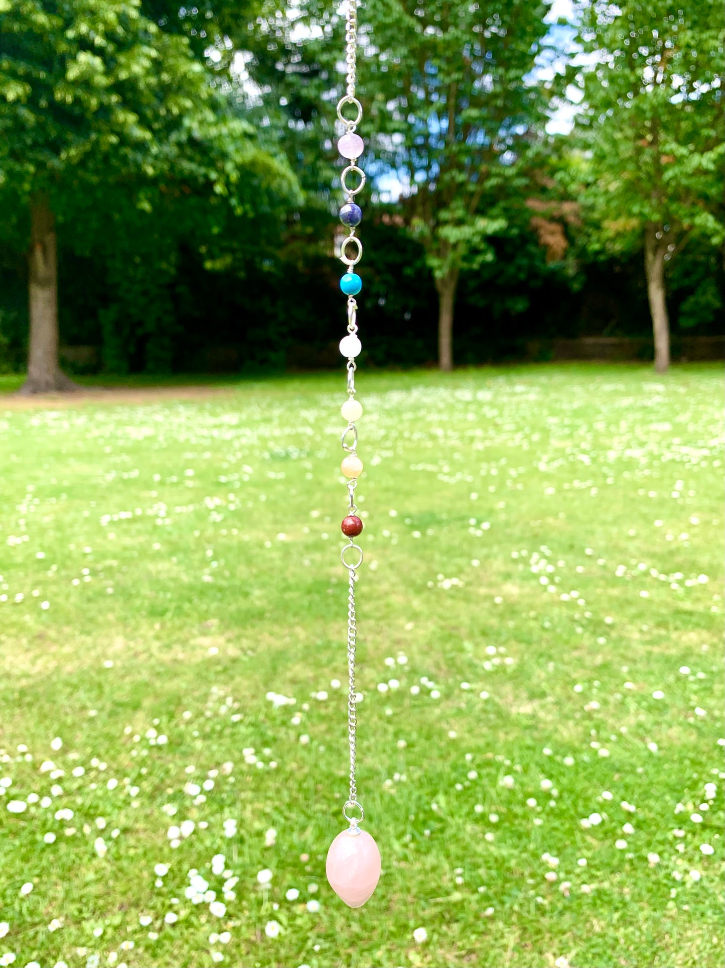 Rose Quartz Chakra Pendulum
