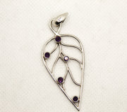 Amethyst Leaf Pendant