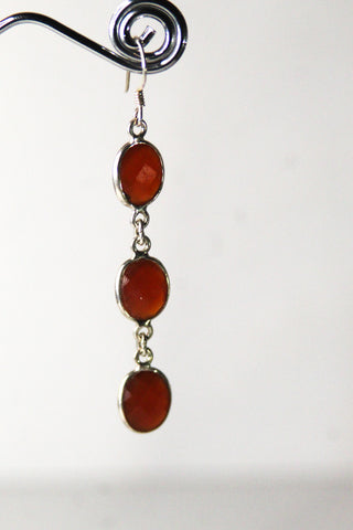 Carnelian Faceted Earrings