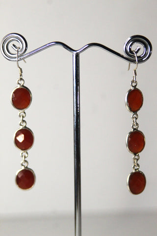 Carnelian Faceted Earrings