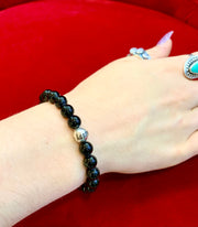 Black Tourmaline Crystal Bead Bracelet