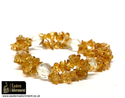 Citrine Crystal Chip Bead Bracelet