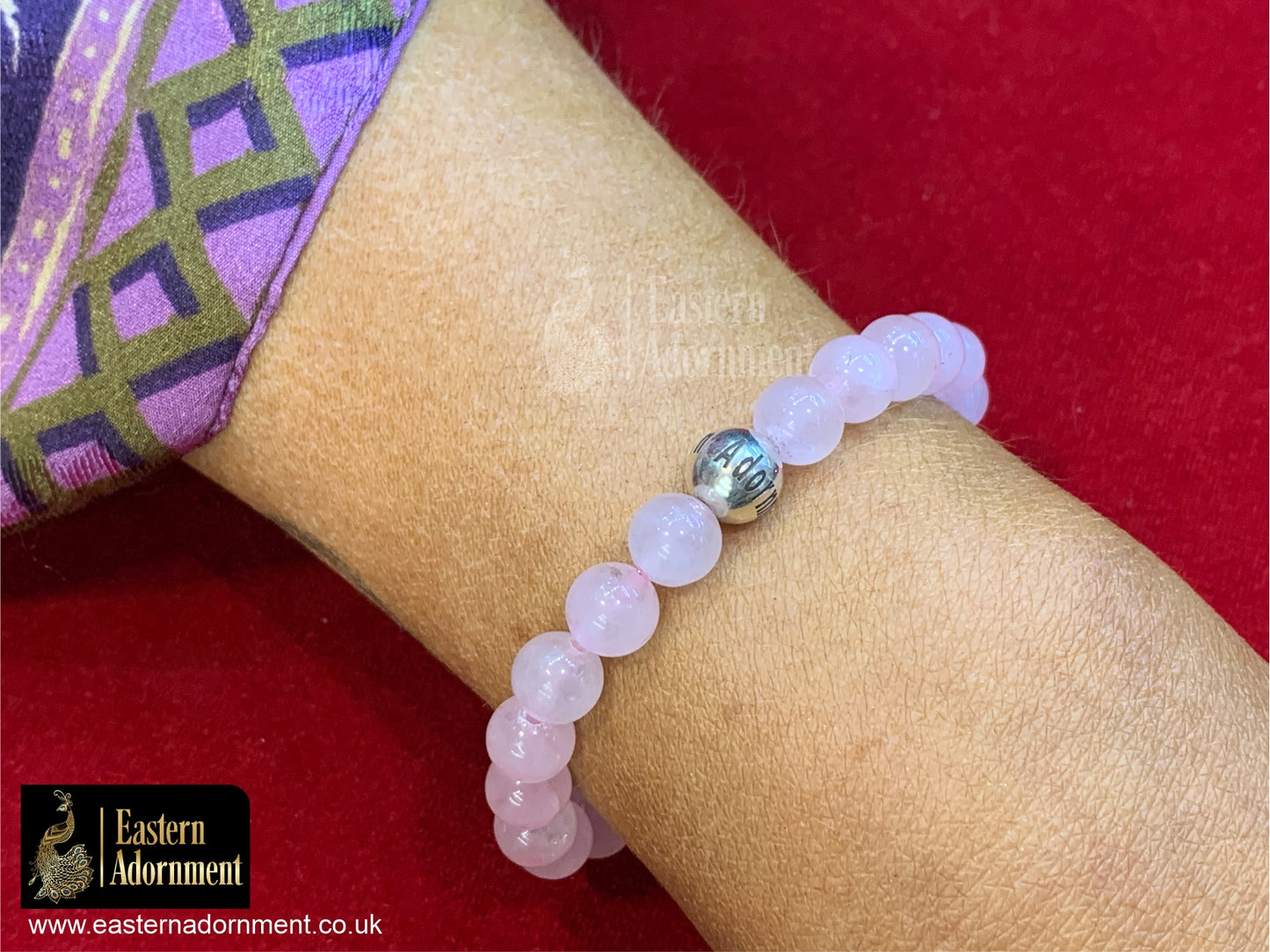 Rose Quartz Crystal Bead Bracelet