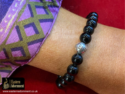 Black Onyx Crystal Bead Bracelet